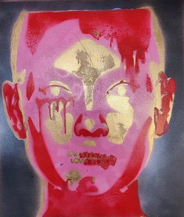 Stencil__Spruehlack_auf_Leinwand__Kl